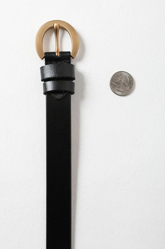 Leto Gold Curved Buckle Belt 4 Leto Gold Curved Buckle Belt