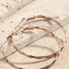 Urbanista Earrings Wavey Hoops - Rose Gold