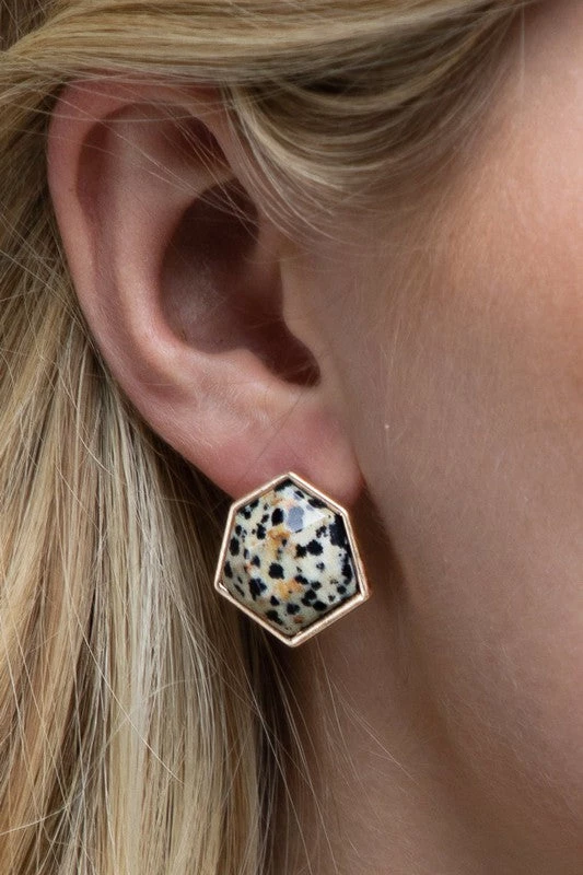 Urbanista Earrings Jasper Hexagon Earring 4 Urbanista Earrings Jasper Hexagon Earring