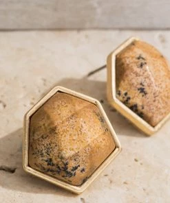 Urbanista Earrings Jasper Hexagon Earring