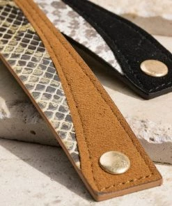 Urbanista Bracelets Brown Faux Snakeskin Suede Bracelet