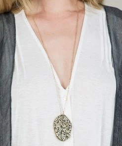 Urbanista Necklaces Natural Stone Pendant - Brown Jasper