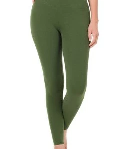 Zenana The Jena Legging In Green Leggings