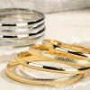 Urbanista Gold Textured Bangles 1 Urbanista Gold Textured Bangles