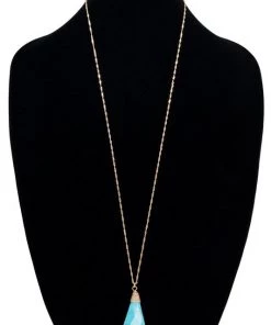 Urbanista Necklaces Triangle Pendant In Brown Jasper