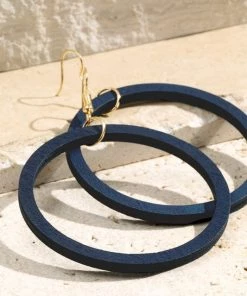 Urbanista The Halsey Wood Earring In Navy