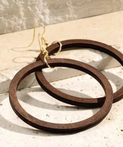 Urbanista Earrings The Halsey Wood Earring In Brown