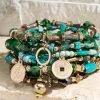 Urbanista Bracelets Green Layered Bead Stretch Bracelet Set 1 Urbanista Bracelets Green Layered Bead Stretch Bracelet Set
