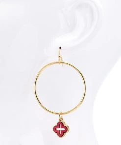 Urbanista Earrings Clover Earring - Red