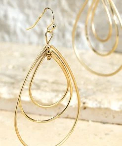 Urbanista Earrings Layered Tear Drop Earring