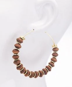 Urbanista Ivory Wood Beaded Hoop