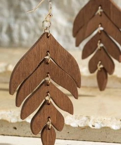 Urbanista Wood Leaf Earring