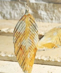 Urbanista Autumn Leaf Leather Earring