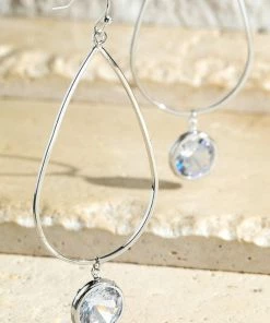 Urbanista Glass Charm Earring In Silver