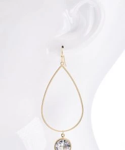 Urbanista Glass Charm Earring In Silver