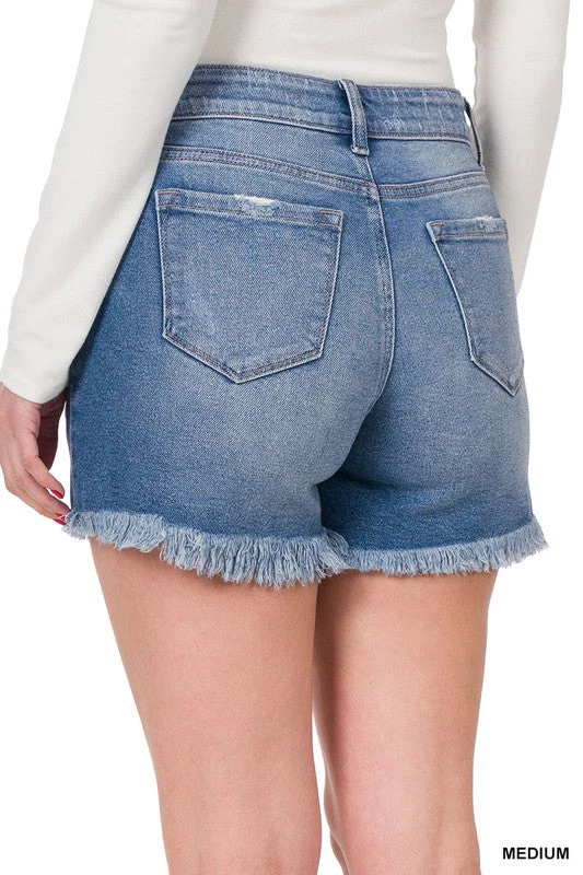 Zenana The Jenny Distressed Denim Shorts 8 Zenana The Jenny Distressed Denim Shorts