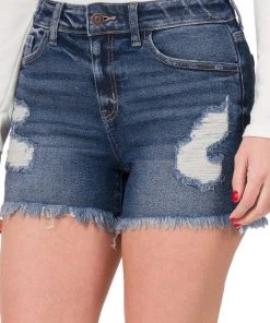 Zenana The Jenny Distressed Denim Shorts
