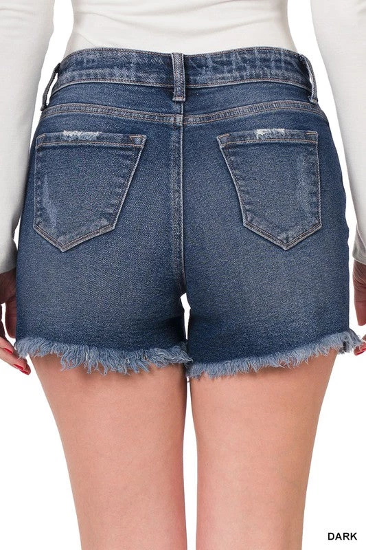Zenana The Jenny Distressed Denim Shorts 5 Zenana The Jenny Distressed Denim Shorts