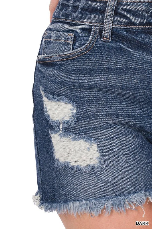 Zenana The Jenny Distressed Denim Shorts 4 Zenana The Jenny Distressed Denim Shorts