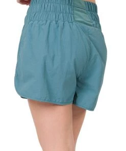 Zenana Windbreaker Running Shorts