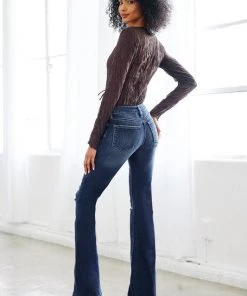 New Arrivals KANCAN Midrise Distressed Flare