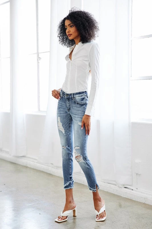 KANCAN Midrise Hem Detail Ankle Skinny Jeans New Arrivals 8 KANCAN Midrise Hem Detail Ankle Skinny Jeans New Arrivals