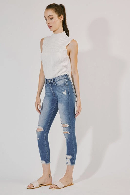 KANCAN High Rise Distressed Ankle Skinny Jeans New Arrivals 7 KANCAN High Rise Distressed Ankle Skinny Jeans New Arrivals