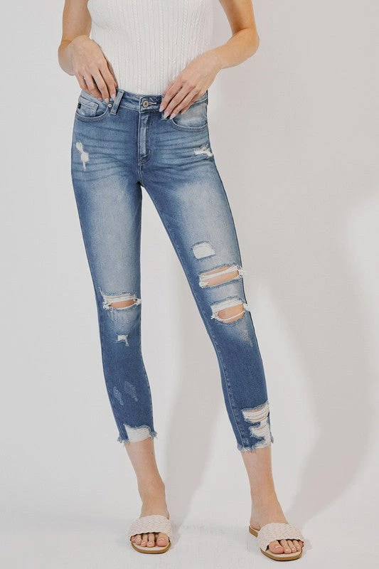 KANCAN High Rise Distressed Ankle Skinny Jeans New Arrivals 5 KANCAN High Rise Distressed Ankle Skinny Jeans New Arrivals