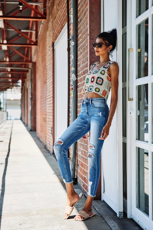 KANCAN High Rise Distressed Ankle Skinny Jeans New Arrivals 6 KANCAN High Rise Distressed Ankle Skinny Jeans New Arrivals