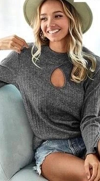 Bibi Tops You Hold The Key Pullover