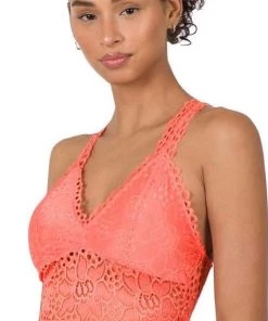 Zenana Blakely Bralette In Coral Bralettes