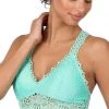 Zenana Blakely Bralette In Blue Mint Bralettes