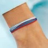 Pura Vida Original Red White Blue Bracelets
