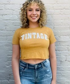 Kissed Vintage Graphic Crop Tee New Arrivals