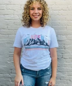 Kissed Wanderer Mountain Graphic Tee New Arrivals