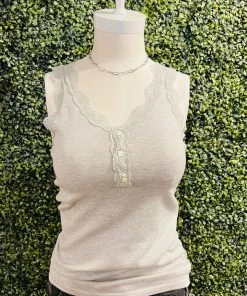 Ps Kate Lace Cami In Grey