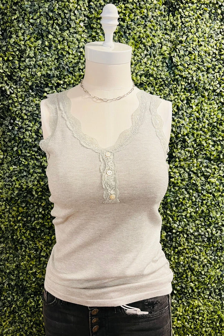 Ps Kate Lace Cami In Grey 3 Ps Kate Lace Cami In Grey