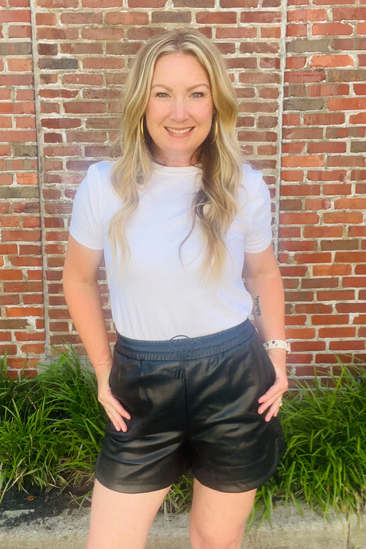 Trend Notes The Joan Faux Leather Shorts New Arrivals 3 Trend Notes The Joan Faux Leather Shorts New Arrivals