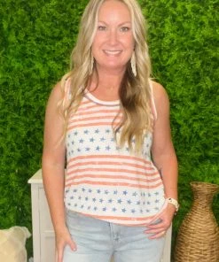 Echo Boutique 19 Ninexis New Arrivals Red, White, & Boom Tank