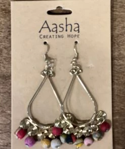 Anju Aasha Teardrop With Beads Anju Artisan Jewelry