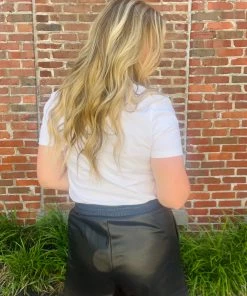 Trend Notes The Joan Faux Leather Shorts New Arrivals 7 Trend Notes The Joan Faux Leather Shorts New Arrivals