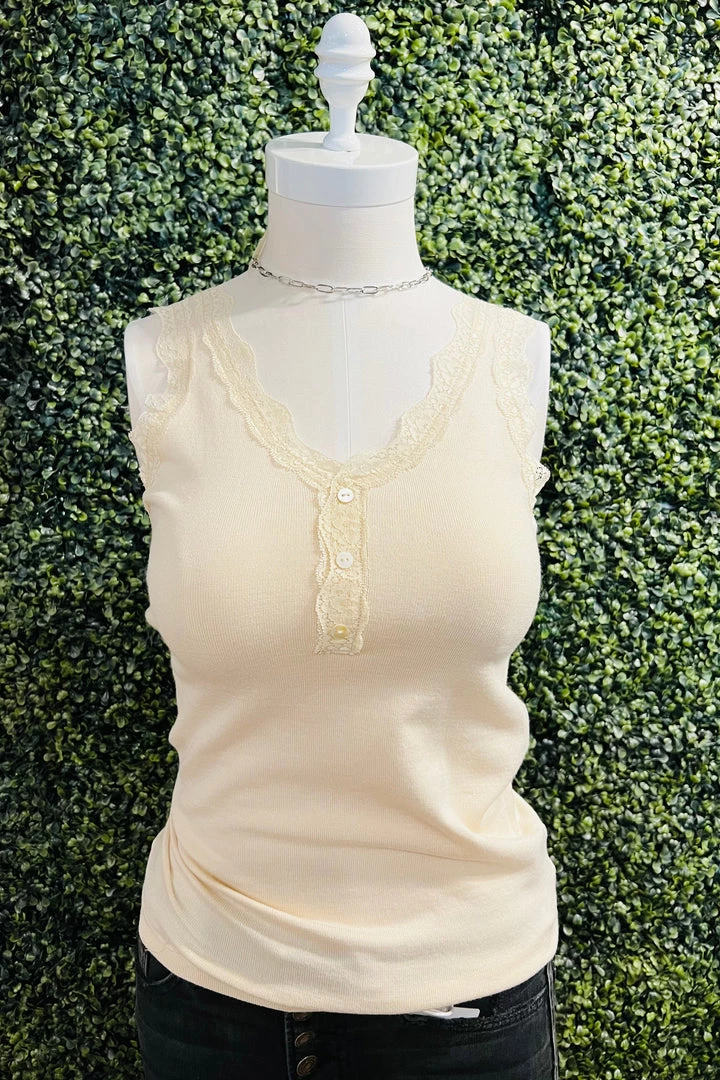 Ps Kate Tops Lace Cami In Natural 3 Ps Kate Tops Lace Cami In Natural