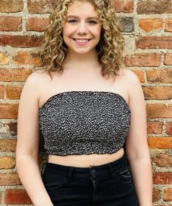 She And Sky Smocked Tube Top Tops