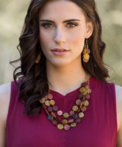 Anju Anju Artisan Jewelry Omala Citrus Circular Necklace