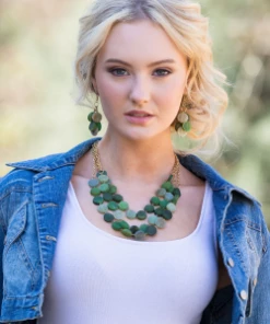 Anju Anju Artisan Jewelry Omala Verdant Circular Rows Necklace